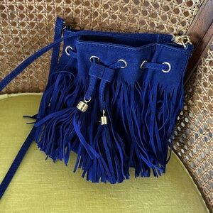 Lilly Pulitzer Cobalt Blue Fringe Purse